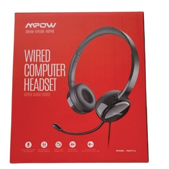 Wired Computer Headset - Black - Picture 2 of 6